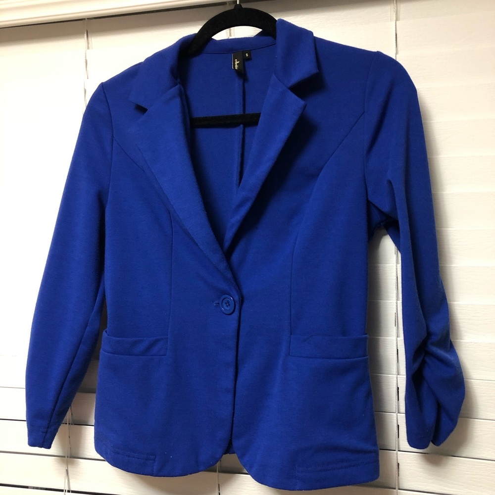 Blue Cotton Blazer